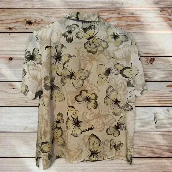 ALFRED DUNNER SIZE 6P BUTTON DOWN WITH FLORAL - Picture 2 of 2